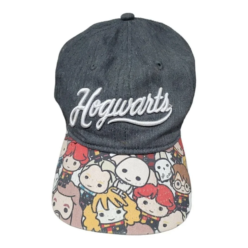 Harry Potter Hogwarts Chibi Hat Adjustable Baseball Cap Strap Back Embroidered